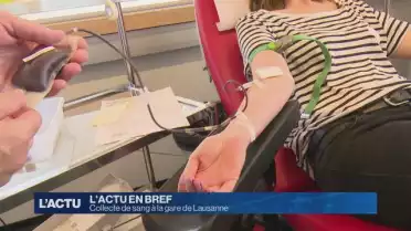 Collecte de sang à la gare de Lausanne		
