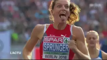 Lea Sprunger en finale du 400 m haies