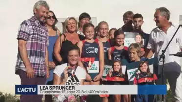 Lea Sprunger fêtée par sa région
