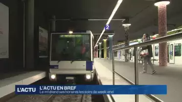 Le M1 étend ses horaires les soirs de week-end