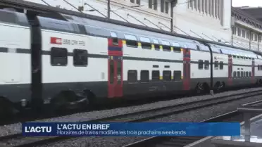 Horaires de trains modifiés les trois prochains weekends