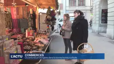 Ouverture prolongée des magasins à Bulle