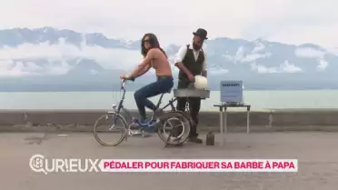 Pédaler pour faire sa barbe à papa