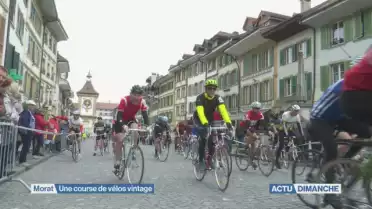 Des vélos vintage dans les rues de Morat
