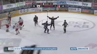 Gottéron bat Lausanne en prolongations
