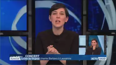 Virginie Gerhard présentait son dernier journal sur La Télé