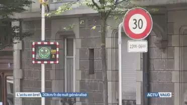 30 km/h presque partout la nuit à Lausanne