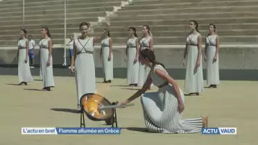 La flamme de Lausanne 2020 allumée