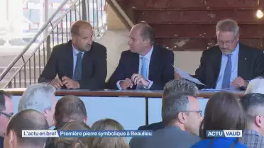 Première pierre symbolique à Beaulieu