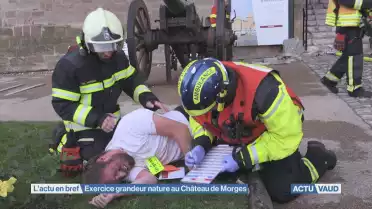 Synergie de secours testée au Château de Morges