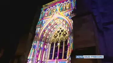 Lausanne Lumières illumine la cathédrale