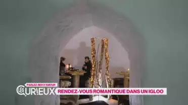 Rendez-vous romantique dans un igloo