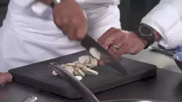 Le pudding de bolets du chef Franck Reynaud