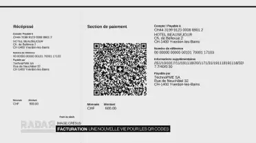 Un code QR sur les nouvelles factures