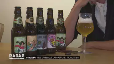 Mise en bière de la brasserie &quot;Trois Dames&quot;