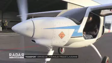 Arrivée de l&#039;avion électrique à Lausanne