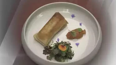 Le croustillant de fromage d&#039;alpage du Chef Grégoire Antonin