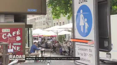 Zones piétonnes à Fribourg