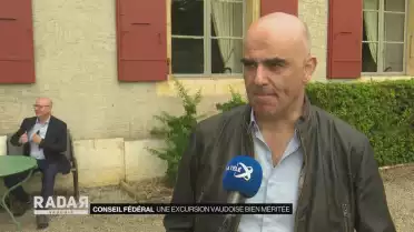Le Conseil Fédéral en excursion vaudoise