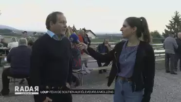 Feux de soutien aux éleveurs à Mollens