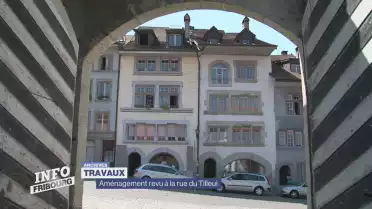 Travaux à la rue du Tilleul à Fribourg