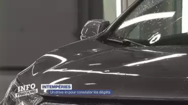 Un drive-in pour constater les dégâts de la grêle