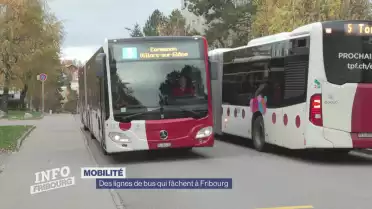 Protestation contre certaines lignes de bus à Fribourg