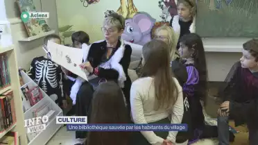 Une bilbliothèque sauvée par les habitants du village