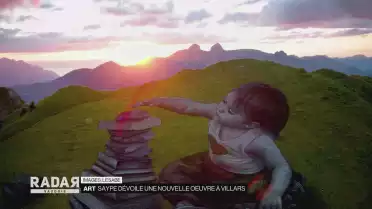 Saype dévoile une nouvelle œuvre à Villars