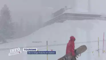 De la neige fraîche en station