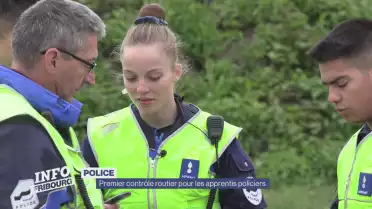 Premier contrôle routier pour les apprentis policiers