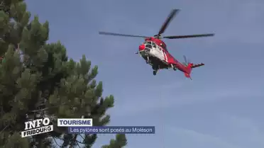 Les pylônes sont posés au Moléson