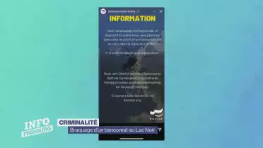 Braquage d&#039;un bancomat au Lac Noir