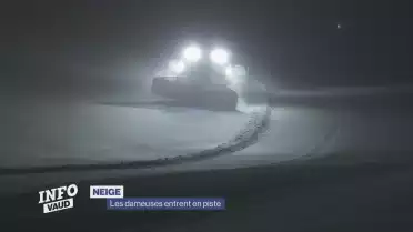 Les dameuses entrent en piste