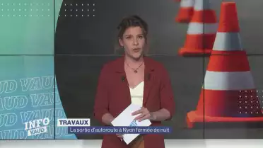 La sortie d&#039;autoroute à Nyon fermée de nuit