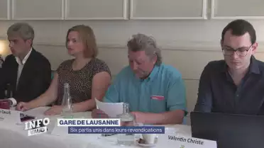 Gare de Lausanne: six partis unis dans leurs revendications