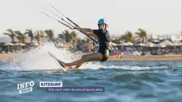 Une kitesurfeuse qui veut voler de ses propres ailes