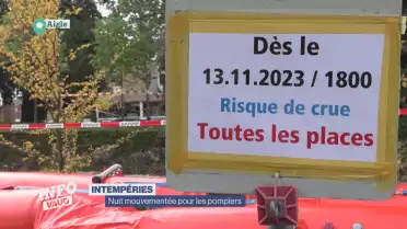 Intempéries : nuit agitée pour les pompiers