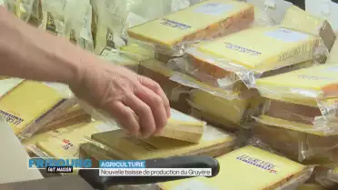 Nouvelle baisse de production du Gruyère