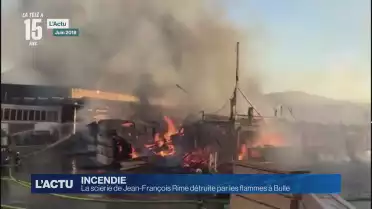 15 ans, 15 archives: incendie de la scierie de Bulle