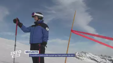 La police patrouille aussi sur les pistes de ski