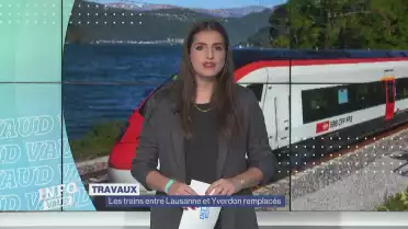 Les trains entre Lausanne et Yverdon remplacés ce week-end