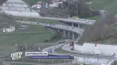 Fermeture de l&#039;A9 entre Vennes et Chexbres