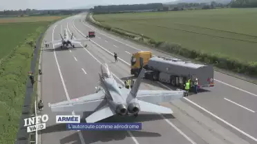L&#039;armée utilise l&#039;autoroute A1 comme aérodrome