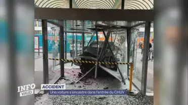 Une voiture s&#039;encastre dans l&#039;entrée du CHUV