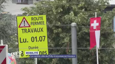 Le centre-ville de Prilly à nouveau en travaux