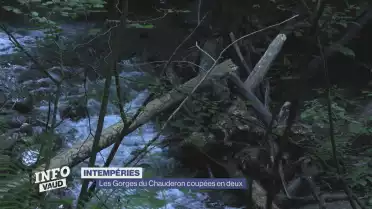Les Gorges du Chauderon coupées en deux