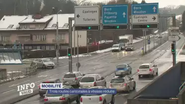 Trois routes cantonales à vitesse réduite