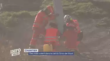 Des mâts volent dans le ciel du Gros-de-Vaud