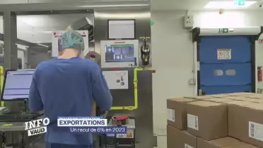 Les exportations vaudoises ont reculé de 6% en 2023